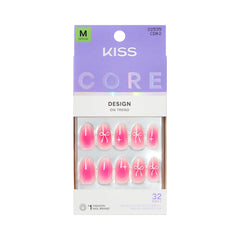KISS CORE uñas postizas rosa para acabado natural y cómodo