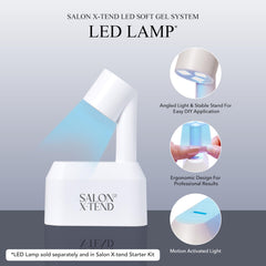 Lámpara LED ergonómica de KISS New York para curado uniforme.