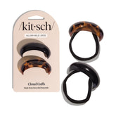 Kitsch abrazaderas para cabello trenzas negro, sujeción elegante sin dañar el cabello.