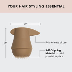 Kitsch PONYFULL, diseño ligero que se camufla en el cabello para un peinado pulido.