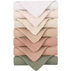 Konssy: conjunto de 7 paños faciales de muselina de doble capa para desmaquillar suavemente.