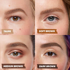 Kosas Brow Pop Nano Spoolie integrado para peinar y difuminar.