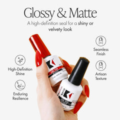 KUPA Gelfinity capa superior brillo: acabado brillante y duradero para uñas.
