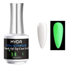 KYDA capa sellante iluminadora transparente para uñas con brillo nocturno suave