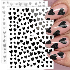 KZBTRBT decoraciones de corazones tridimensional para uñas, aporta efecto glam.