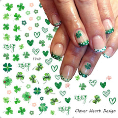 KZBTRBT Diseños fáciles para uñas San Patricio, ideal para uso en casa