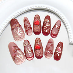 Uñas postizas KZBTRBT con diseño 3D variado para ocasiones