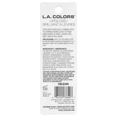 L.A. COLORS brillo labial textura suave y nutritiva para uso diario.