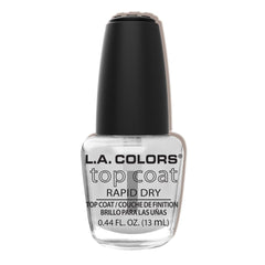 L.A. COLORS capa superior aplicación fácil para acabado liso y secado rápido.