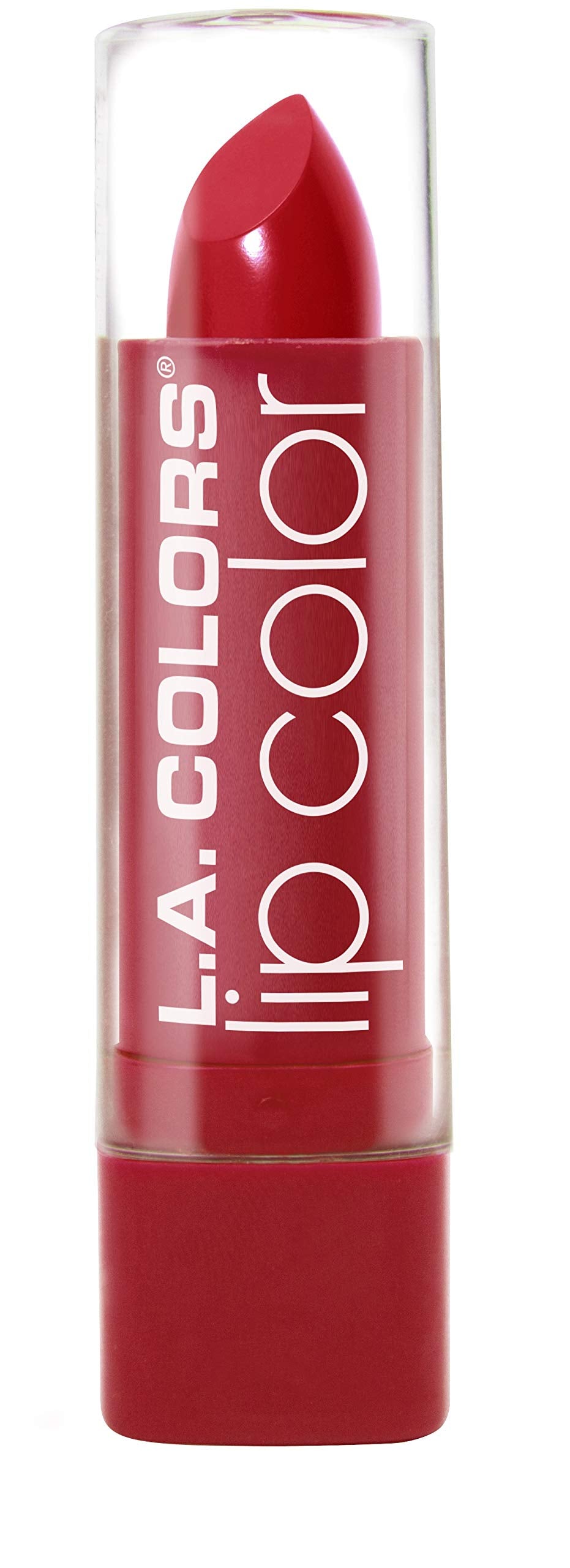 L.A. COLORS labial hidratante en tono Cereza Roja, color intenso y hidratación duradera.
