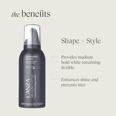 L’ANZA Foundation Mousse ofrece control medio para rizos y ondas