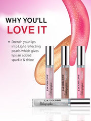 Labial L.A. COLORS Diamond Lite, acabado holográfico iridiscente para fiestas.