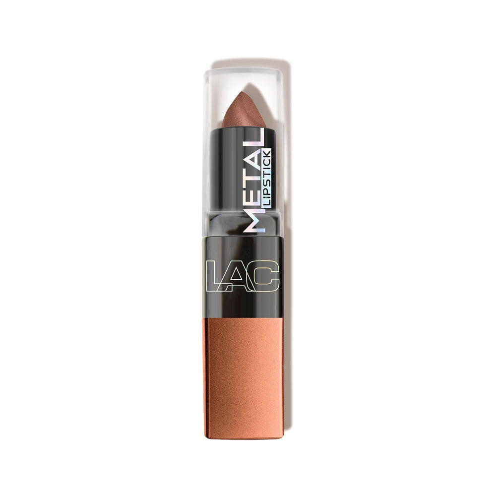 L.A. COLORS Labial Metálico Café Francés, apertura de labios con brillo duradero.