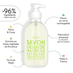 La Compagnie de Provence fragancia verbena, jabón líquido ideal para ducha y lavado