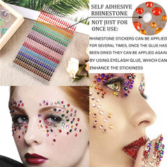 La Jolie Jasmin piedras faciales arcoiris 5mm para efectos de alto brillo.