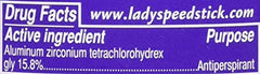 Desodorante con textura transparente de Lady Speed Stick Shower Fresh sin manchas.
