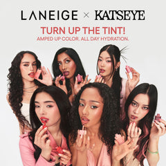 LANEIGE JuicePop Box Lip Tint, tapa con lazo para retoques en movimiento.