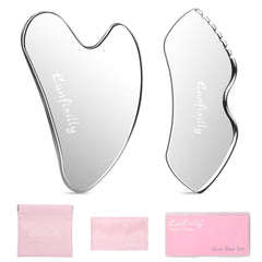 Lanfixilly gua sha forma de corazón para definir contornos faciales con uso diario.