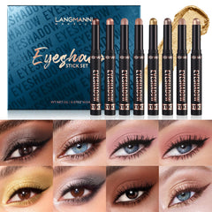LANGMANNI: sombra cremosa con brillo metal para ojos vibrantes y efecto duradero.