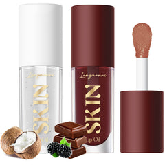 Langmanni aceite labial brillo transparente para labios secos y radiantes
