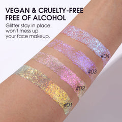 LANGMANNI Glitter labios brillo rosado para acentuación rápida.