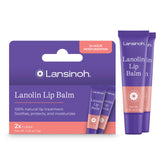Lansinoh Lanolin Labial en doble paquete, hidratación profunda para labios secos y agrietados.