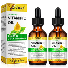 Laraspi Aceite Vitamina E puro para piel suave y hidratación diaria.