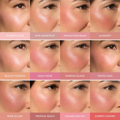 Tono natural Starfish Island en mejillas para aspecto luminoso.