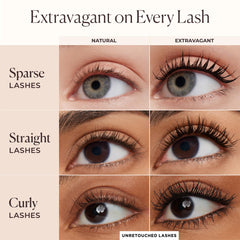Laura Mercier Caviar Extravagant Mascara con 2X volumen para pestañas más densas.