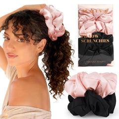 LEADUWAY scrunchies seda relleno almohada para evitar marcas en el cabello