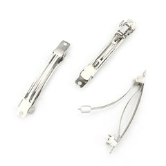Barrette francesa de LEEFONE 80 mm, tono cromo, ideal para recogidos duraderos.