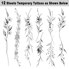 Leesgel tatuajes temporales para mujer mariposas negras para un estilo moderno