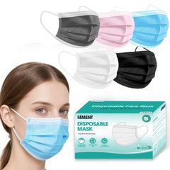 LEMENT mascarillas desechables, vista frontal para comodidad diaria.