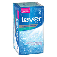 Lever 2000 Jabón Original cuidado facial y corporal en una barra versátil.