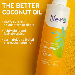 LifeFlo Aceite coco fraccionado atomizador, se absorbe rápido y cuida la piel sin grasa