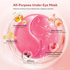 Parche hidrogel LJ KuKu Lady ojos rosados hidrata y cuida la piel.
