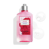 L'Occitane gel de ducha rosa, botella de 250 ml, uso diario.