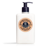 Loccitane empaque de Shea: empaque elegante que sugiere cuidado para manos y cuerpo.