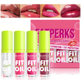 Loobexery botella de brillo labial mostrando hidratación duradera para labios suaves