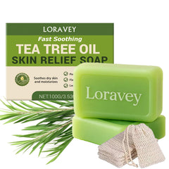 Loravey jabon alivio antifungico, ideal para pies y piel suave.