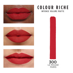 L'Oréal Paris Color Riche acabado mate 16 horas para un look estable.