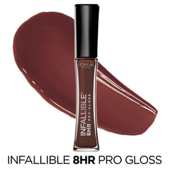 L'Oréal Paris Infallible Brillo de Labios en envase transparente para ver el color