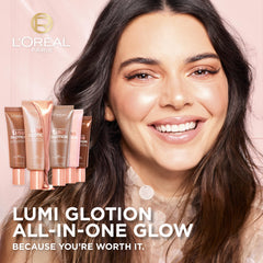 L'Oreal Paris Lumi Glotion: textura ligera para realce sutil diario.
