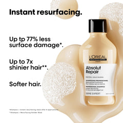 Espuma suave durante el lavado para cabello dañado.