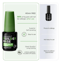 Love Easy gel-constructor sin HEMA-extensiones rápidas: crea extensiones limpias para uñas.