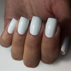 LoveOurHome Unas cuadradas blancas gruesas para mayor durabilidad y acabado natural.
