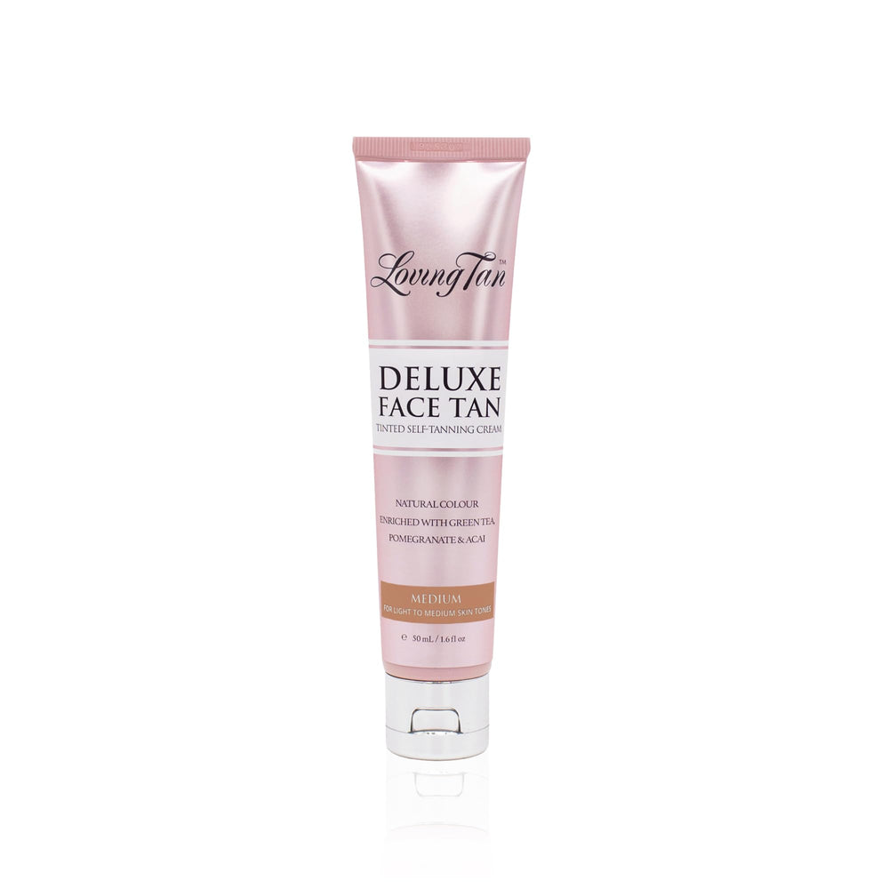 Loving Tan Deluxe Face Self Tanner: aplicación suave en rostro para tono uniforme