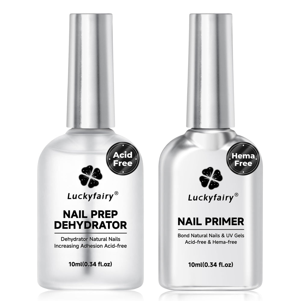 Luckyfairy desengrasante de uñas y primer ácido cero preparando la superficie para una adhesión firme.
