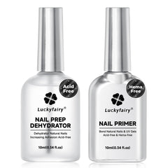 Luckyfairy desengrasante de uñas y primer ácido cero preparando la superficie para una adhesión firme.