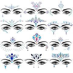 Lusy DM joyas faciales sirena, brillo perfecto para fiestas y festivales
